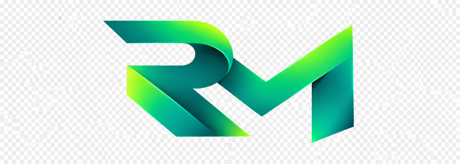 glossy green teal rm ribbon logo