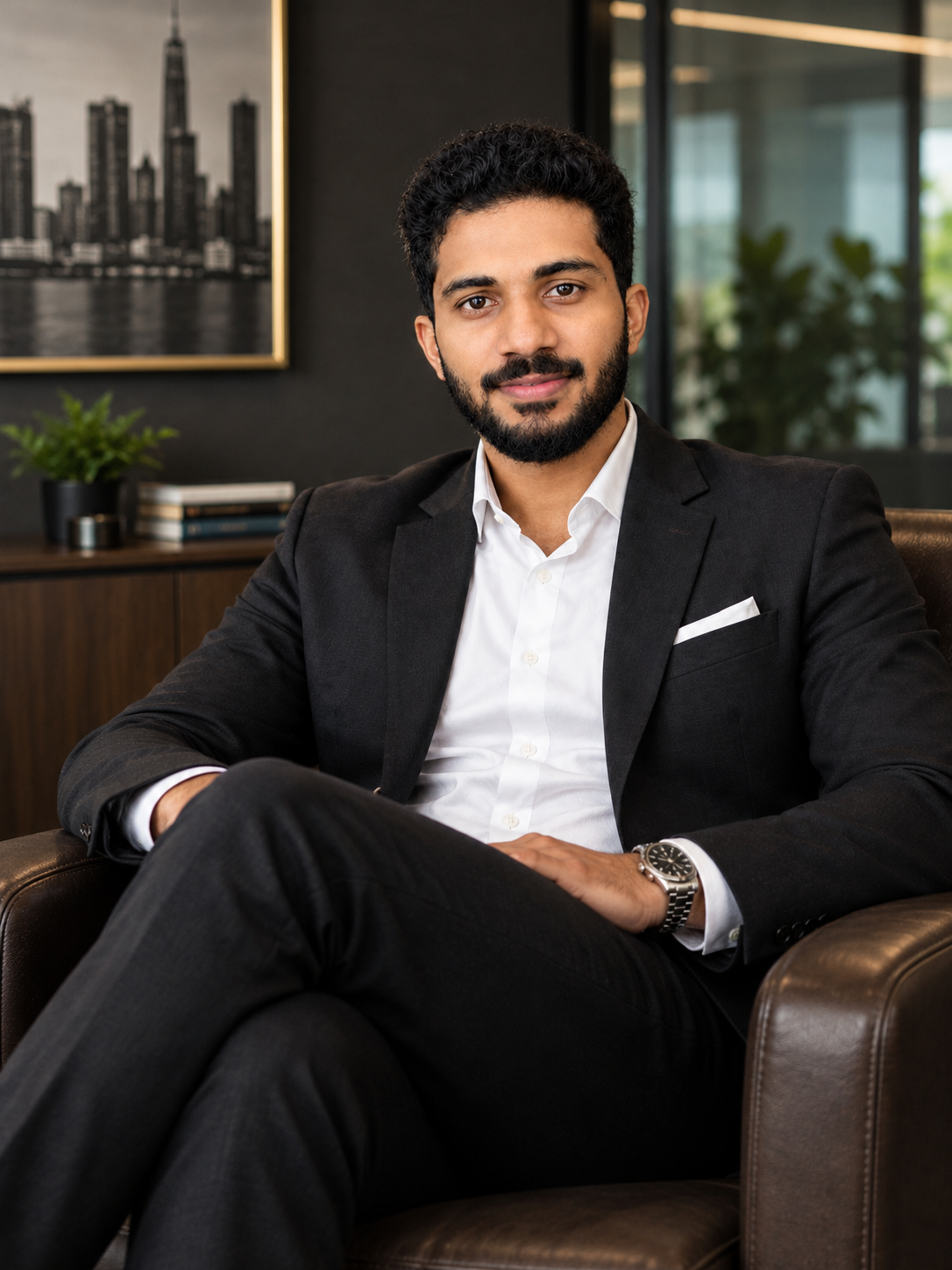 executive portrait in a modern lounge